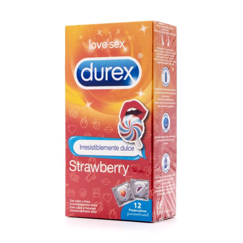 durex strawberry 12 preservativos